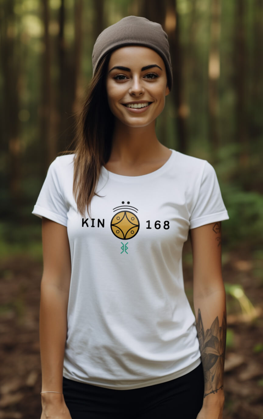 Baby Look Feminina Branca Kin 168 - Estrela Cristal Amarela
