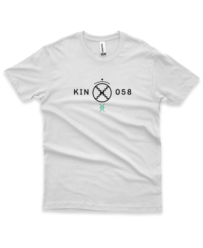 Camiseta Branca Kin 058 - Espelho Rítmico Branco