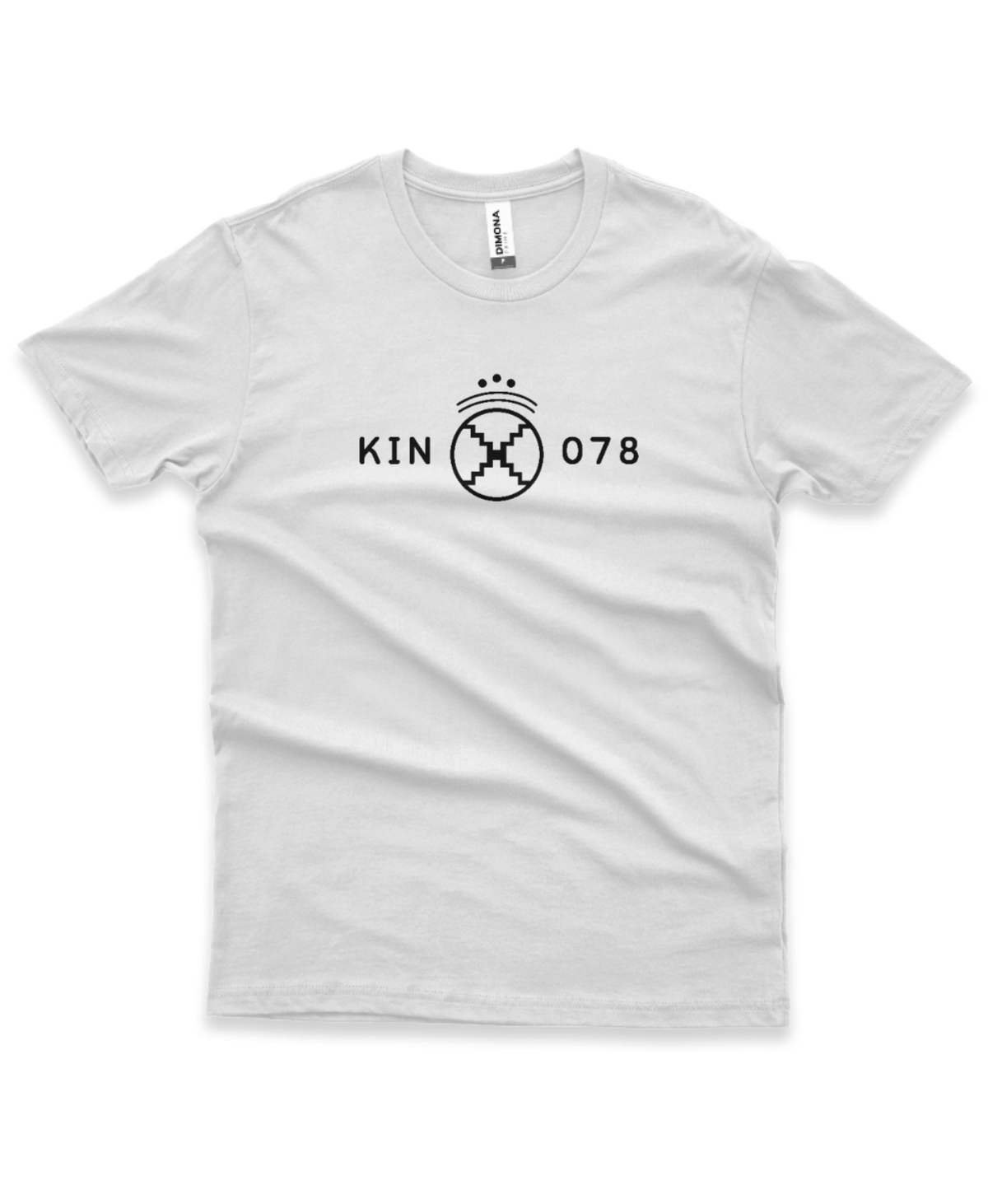 Camiseta Preta Kin 078 - Espelho Cósmico Branco