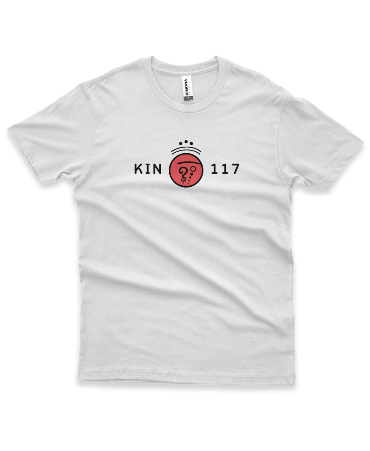 Camiseta Branca Kin 117 - Terra Cósmica Vermelha