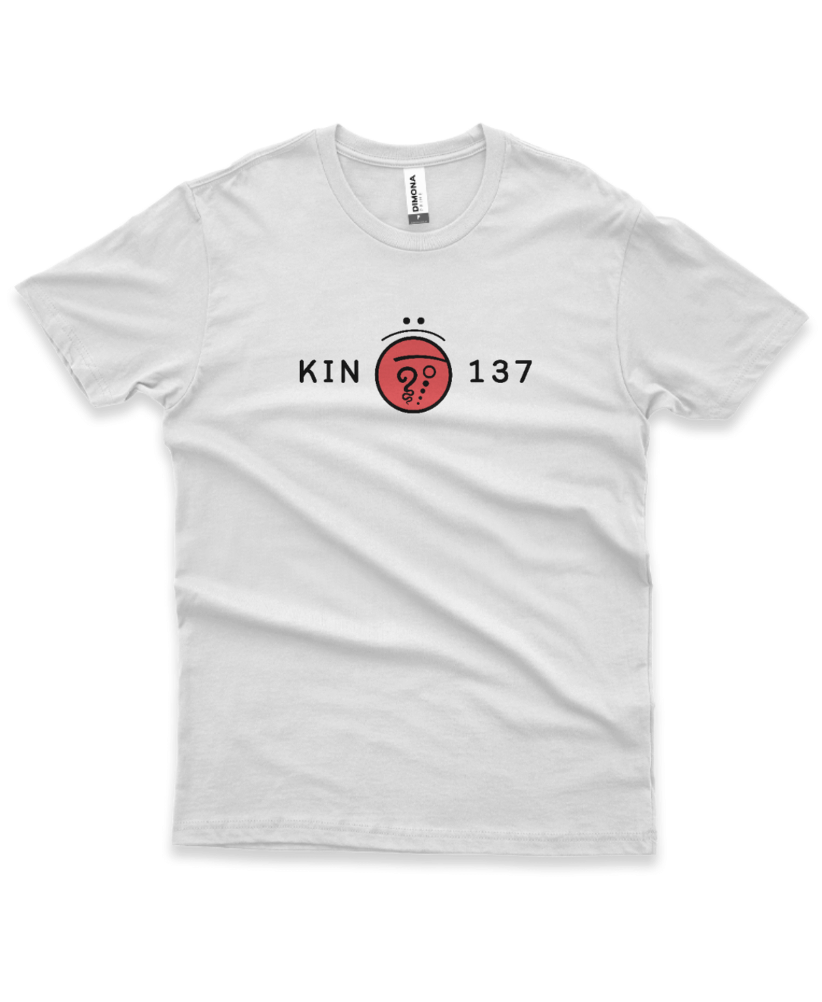 Camiseta Branca Kin 137 - Terra Ressonante Vermelha