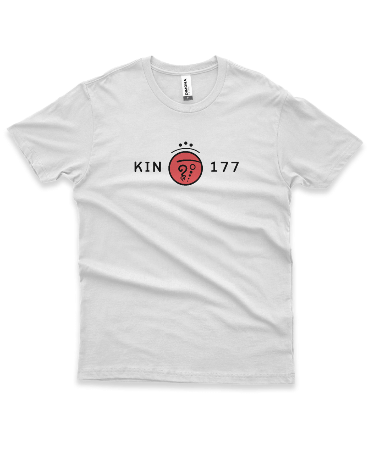 Camiseta Branca Kin 177 - Terra Galáctica Vermelha