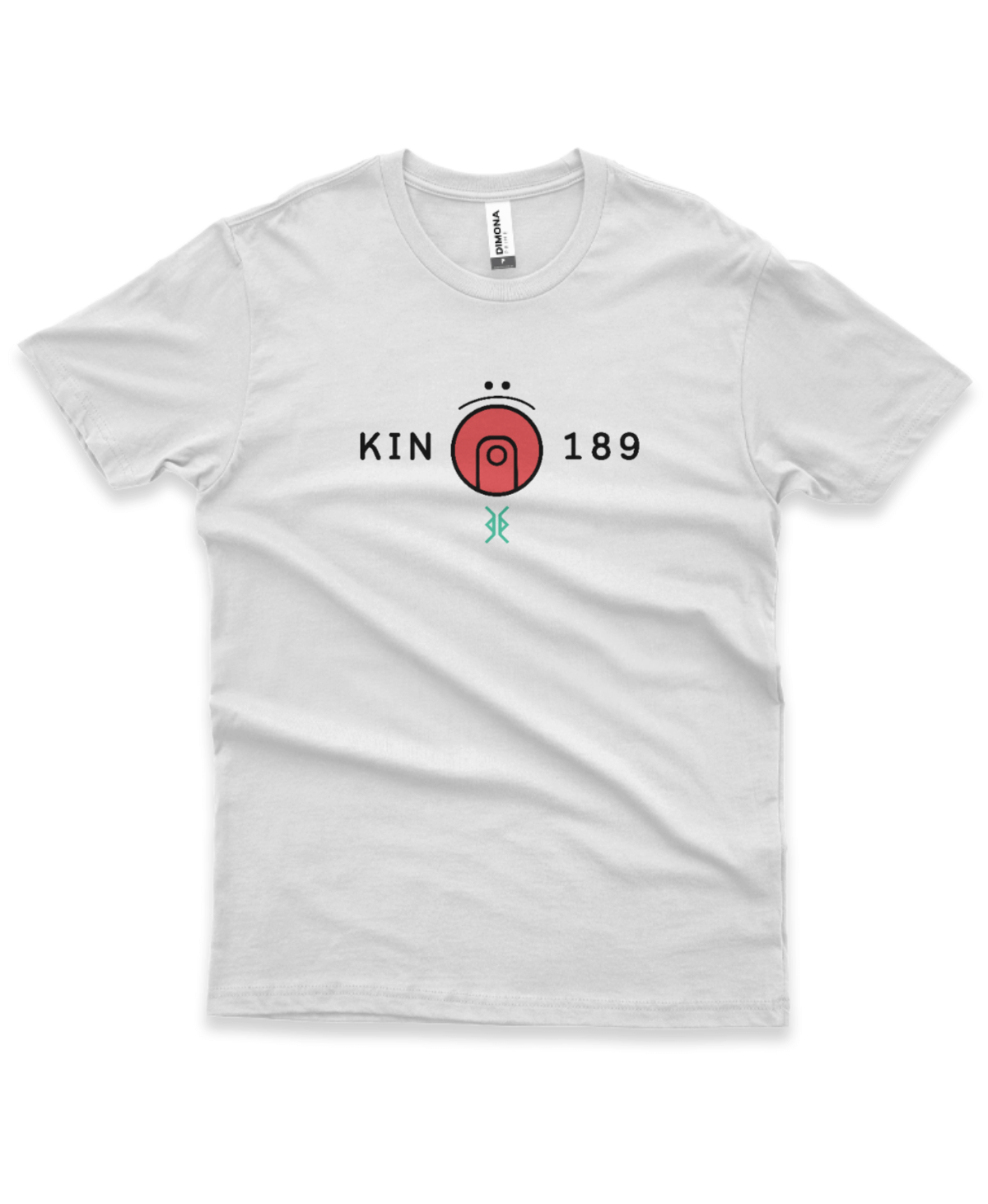 Camiseta Branca Kin 189 - Lua Ressonante Vermelha