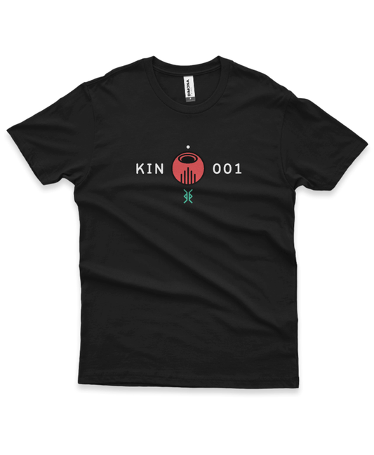 Camiseta Preta Kin 001 - Dragão Magnético Vermelho