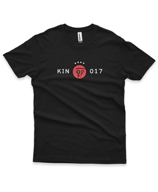 Camiseta Preta Kin 017 - Terra Autoexistente Vermelha