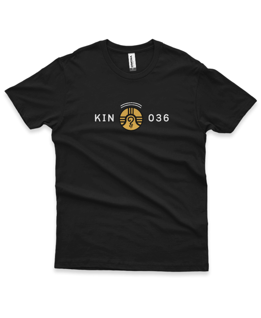 Camiseta Preta Kin 036 - Guerreiro Planetário Amarelo