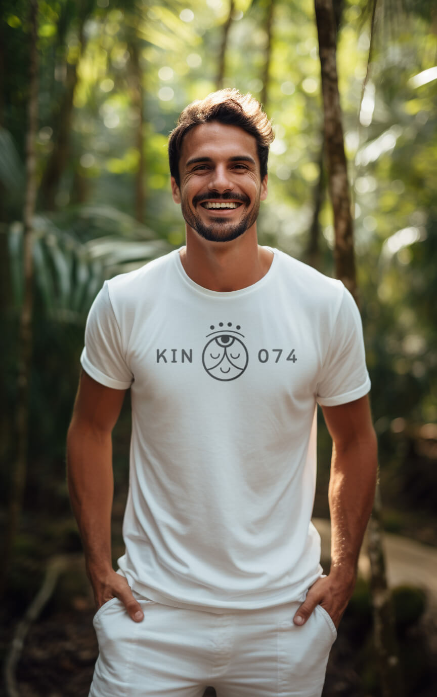 Camiseta Branca Kin 074 - Mago Solar Branco