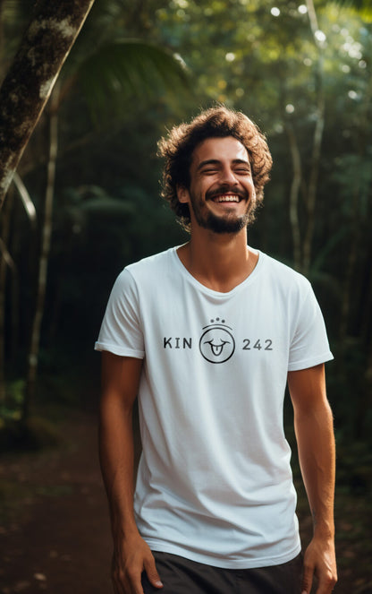 Camiseta Branca Kin 242 - Vento Galáctico Branco