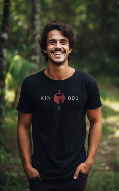 Camiseta Preta Kin 001 - Dragão Magnético Vermelho