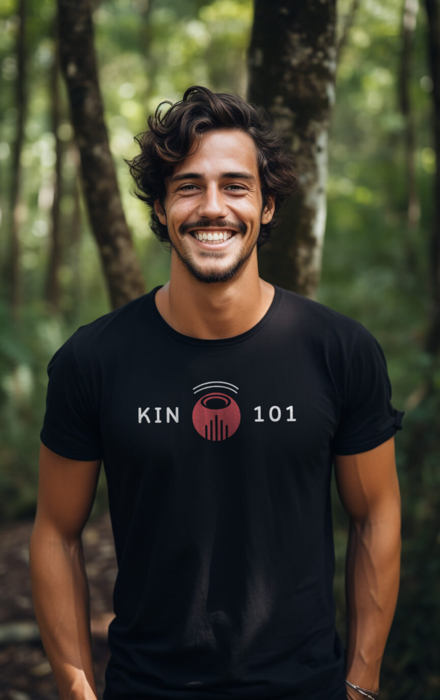 Camiseta Preta Kin 101 - Dragão Planetário Vermelho