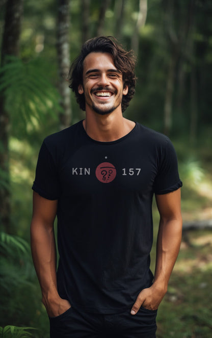 Camiseta Preta Kin 157 - Terra Magnética Vermelha