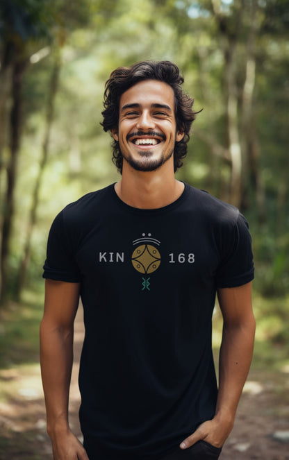 Camiseta Preta Kin 168 - Estrela Cristal Amarela