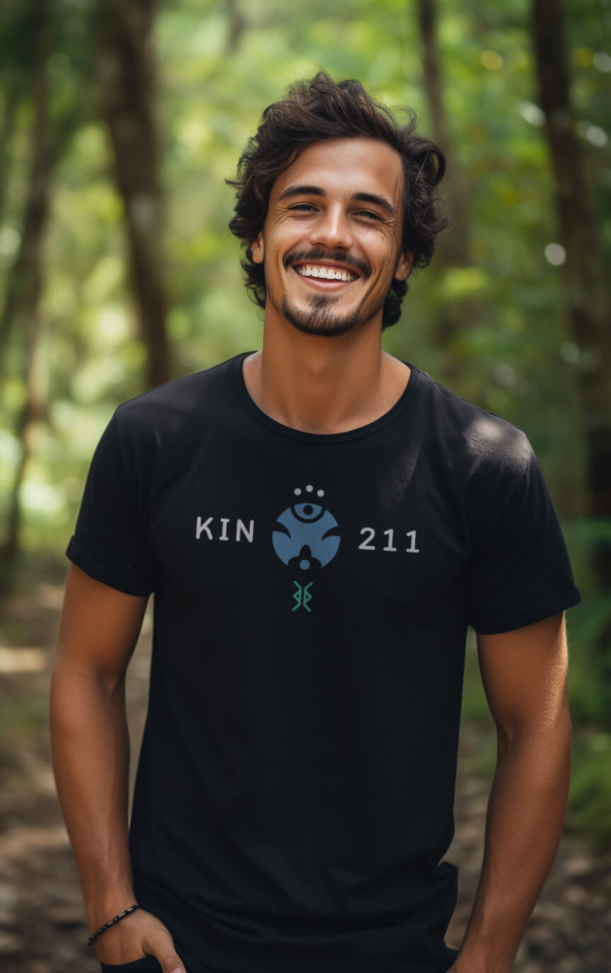 Camiseta Preta Kin 211 - Macaco Elétrico Azul